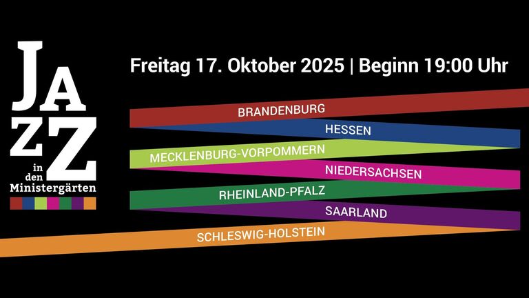 Banner Terminankündigung Jazz in den Ministergärten 2025
