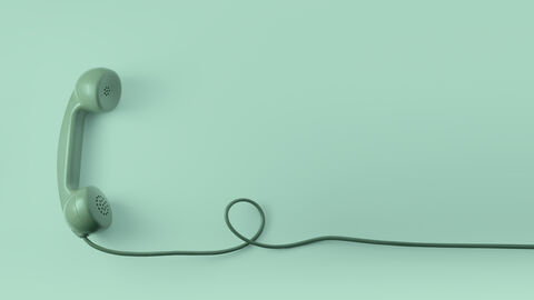 Ein Telefon mit Schnur