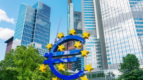 Die Europäische Zentralbank in Frankfurt