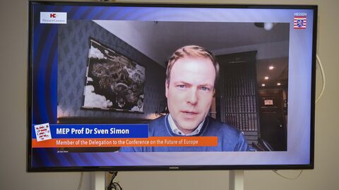 Europaabgeordneter Prof. Dr. Sven Simon, Mitglied der Parlamentsdelegation in der Konferenz zur Zukunft Europas