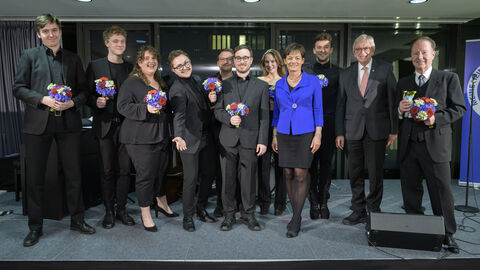 MP Bouffier und StM'in Puttrich mit dem Landesjugend Jazzorchester