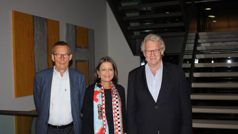 Friedrich Christian Delius, Dr. Bernadette Droste, Klaus Brill (v.l.n.r.).