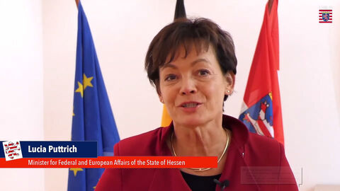 Begrüßung der Hessischen Ministerin für Bundes- und Europaangelegenheiten Lucia Puttrich