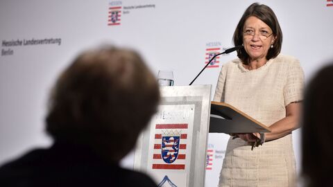 Die Dienststellenleiterin der Hessischen Landesvertretung Berlin, Dr. Bernadette Droste, begrüßte die Gäste.