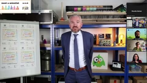 Arjan Vink, Leiter des Grant Office, GSI/FAIR: meet a scientist project - lessons learned, hat die Veranstaltung moderiert.