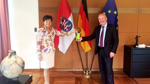 Staatsministerin Lucia Puttrich und Botschafter des Königreichs SchwedenS.E. Herr Per Thöresson