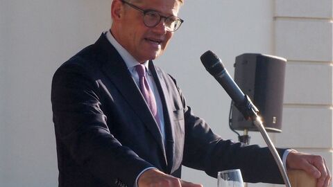 Ministerpräsident Boris Rhein bei seiner Rede auf der 200-Jahr-Feier vom Landkreis Fulda