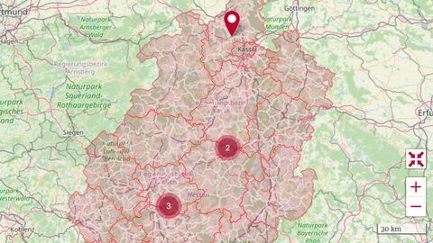 Interaktive Karte zur Demografie-Sommerreise von Staatsminister Axel Wintermeyer