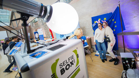 Fotobox auf dem Markt der Möglichkeiten