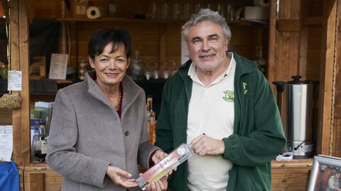 Lucia Puttrich mit Johannes Gehrig und seinem „Raubacher Jockel“