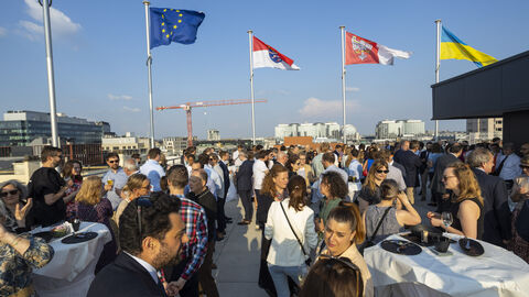 Networken auf der Dachterrasse
