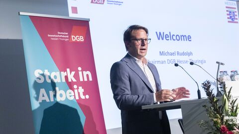 Michael Rudolph, Vorsitzender DGB Hessen-Thüringen Michael Rudolph, Vorsitzender DGB Hessen-Thüringen