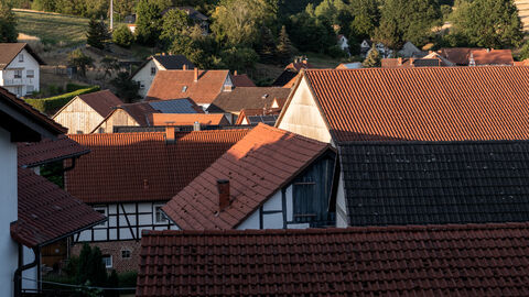 Burghaun / Sicht über die Dächer der Marktgemeinde Burghaun / Sicht über die Dächer der Marktgemeinde