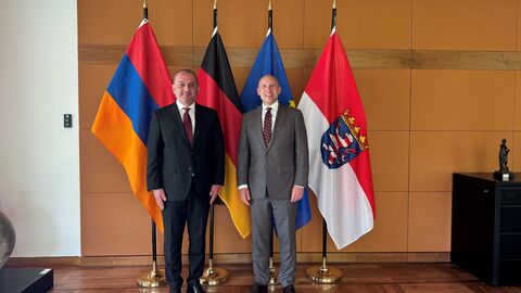 Minister Pentz empfängt den Botschafter der Republik Armenien in Berlin