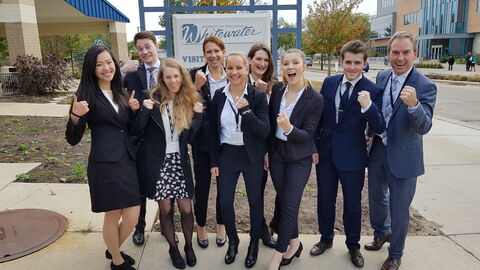 Gruppenfoto im Rahmen einer Studienreise der JLU nach Wisconsin