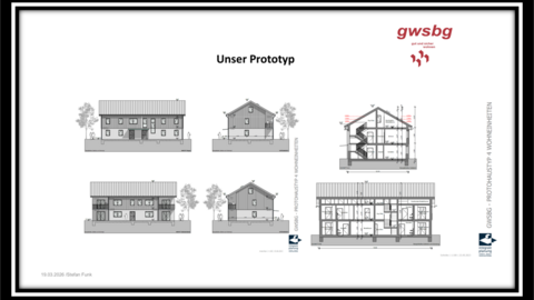 Bezahlbar bauen — genossenschaftlich wohnen  Hausprototyp für Wohnungsbaugenossenschaften