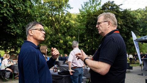 Ministerpräsident Boris Rhein nach seiner Teilnahme Lauftreff ASC Dillenburg